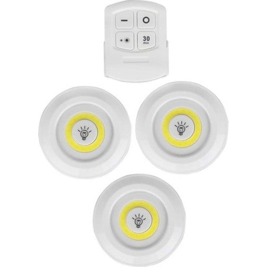 Hili Uzaktan Kumandalı Yapışkanlı 3'lü LED Spot Lamba